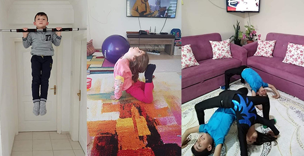 Sapsızoğlu: Evde cimnastik yapan çocukları kutlarım..!