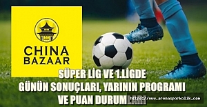 Süper Lig ve 1.Ligde Günün Sonuçları, Yarının Programı ve Puan Durumları..!